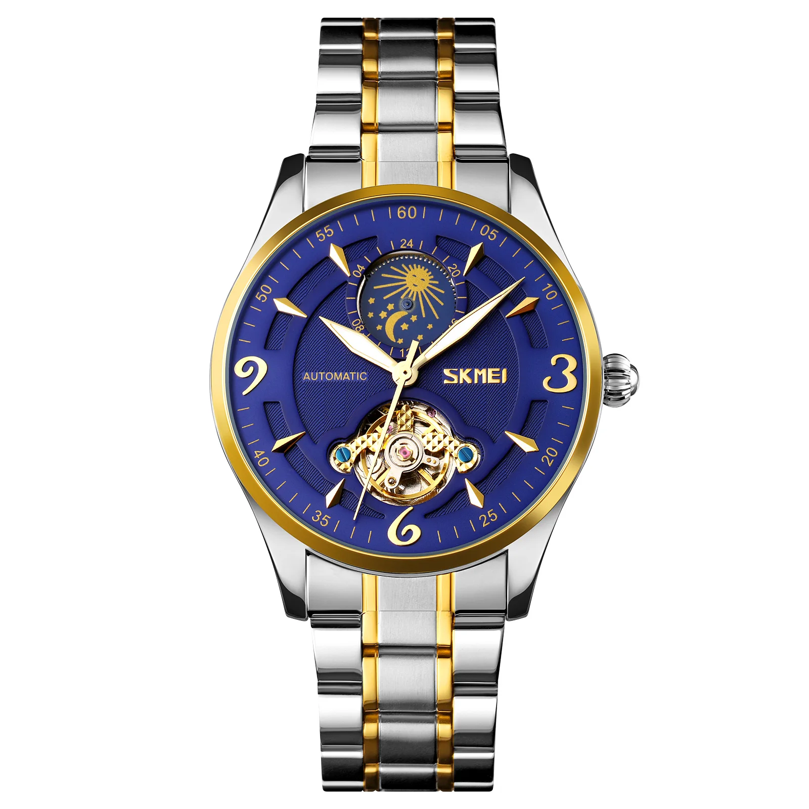 Original Brand SKMEI Watch Men Fashion Automatioc Watches Stainless Steel Moon Phase Luxury Mechanicel Clock Man Wristwatch
Original Brand SKMEI Watch Men Fashion Automatioc Watches Stainless Steel Moon Phase Luxury Mechanicel Clock Man Wristwatch