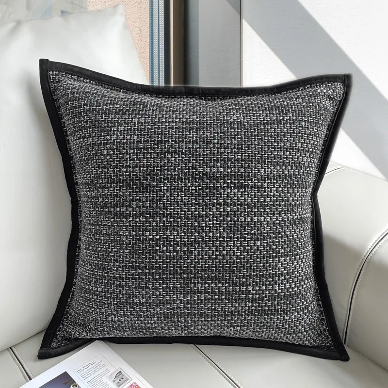Home Decor Black Gray Thick Linen Texture Cushion Cover Decorative Pillow Case Vintage Simple Counch Sofa Chair Bedding Coussin 
Home Decor Black Gray Thick Linen Texture Cushion Cover Decorative Pillow Case Vintage Simple Counch Sofa Chair Bedding Coussin