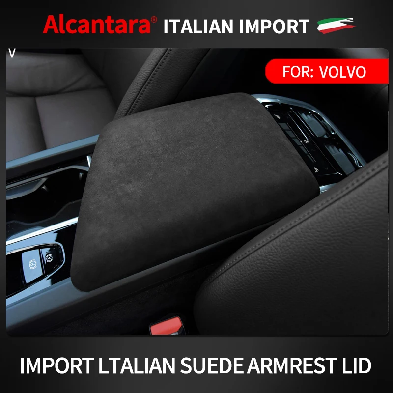 

Alcantara Center Console Lid Car Armrest Upper Outer Cover Cushion For Volvo XC60 S60 V60 2016 2017 2018 2019 2020 2021 2022