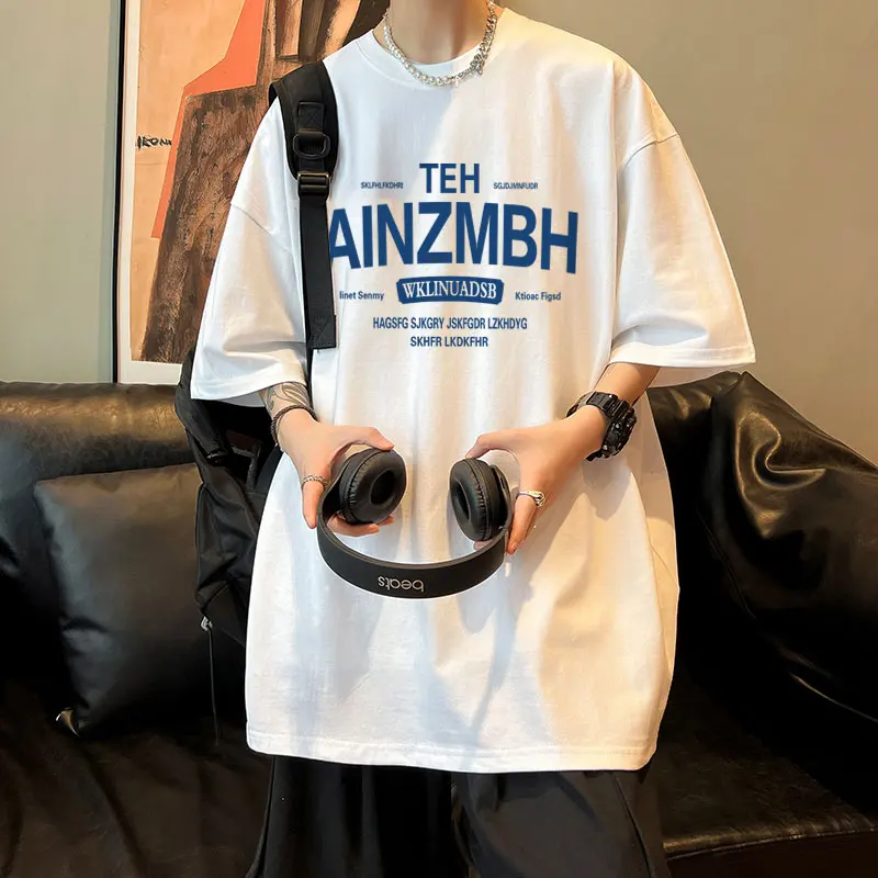 Alphabet Print Vintage Short Sleeve T-Shirt Men's Summer Pure Cotton Loose Large Size Tide Brand Half Sleeve
Alphabet Print Vintage Short Sleeve T-Shirt Men's Summer Pure Cotton Loose Large Size Tide Brand Half Sleeve