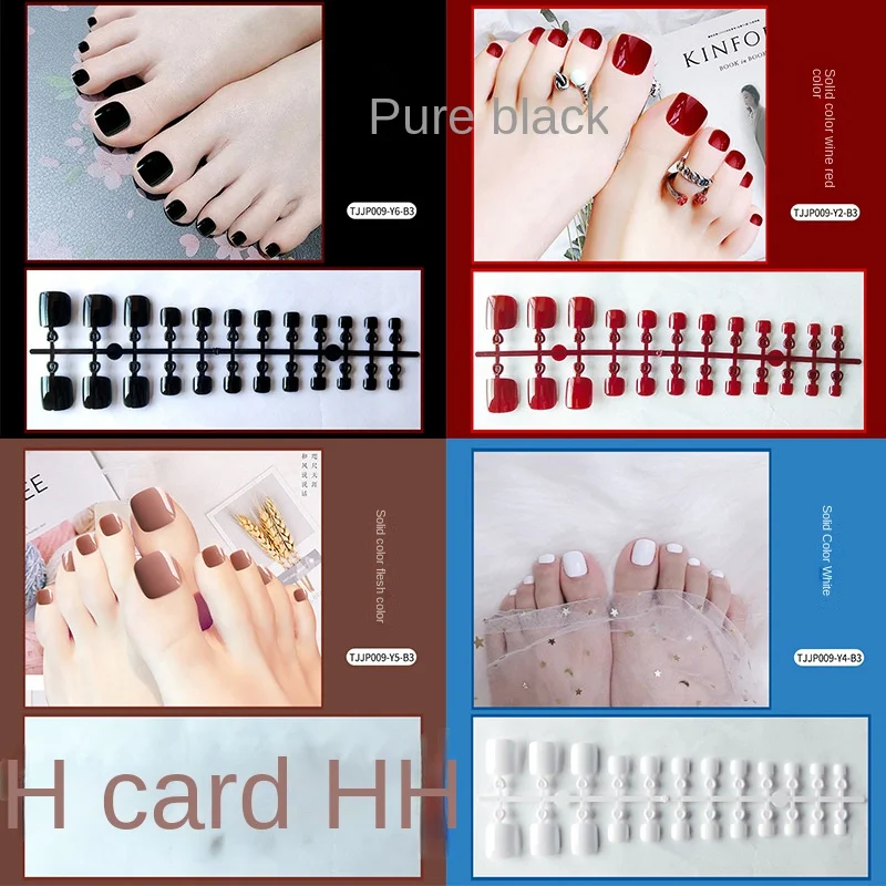 Foot fake nails finished 24 pieces of solid color strip toenail patches fake nails color fake nails blacknailstoeFrench manicure
Foot fake nails finished 24 pieces of solid color strip toenail patches fake nails color fake nails blacknailstoeFrench manicure