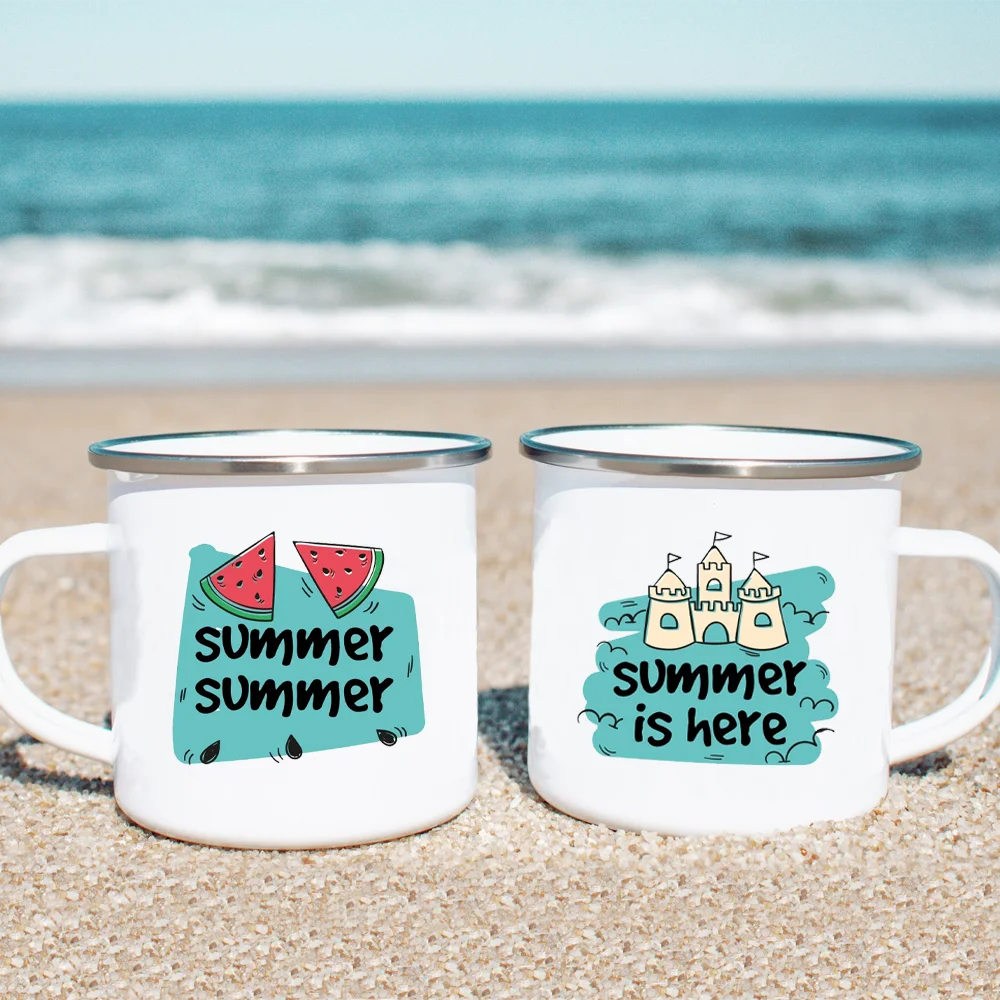 Summer Camp Mug Enamel Beach Campfire Present Hawaii Decor Enamel Mug Beach California Drink Juice Water Cocoa Milk Coffee Cup
Summer Camp Mug Enamel Beach Campfire Present Hawaii Decor Enamel Mug Beach California Drink Juice Water Cocoa Milk Coffee Cup
