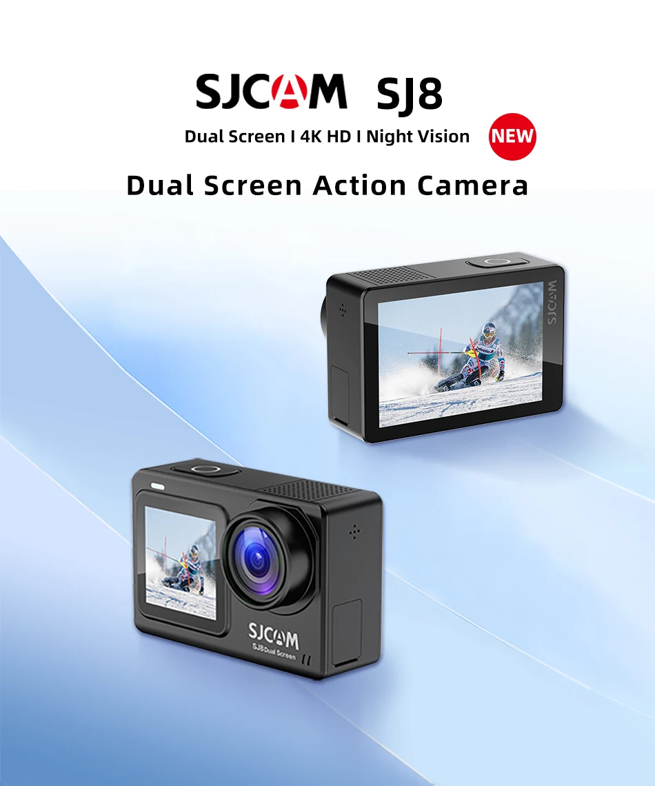 

Оригинальная Экшн-камера SJCAM SJ8 с двойным экраном, 4K, 30 кадров/с, 20 МП, водонепроницаемая, с Wi-Fi, ночным видением, 2,33 дюймовый сенсорный экран, С...