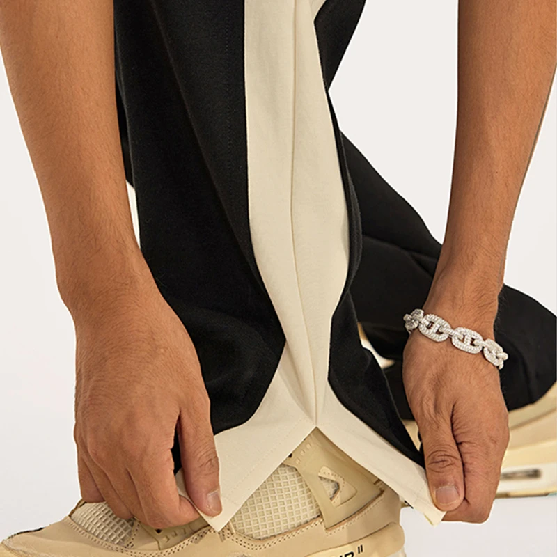 Frog drift Harajuku Fashion korean Retro Streetwear Trousers Splicing leg split Loose Casual Pants Sweatpants for men
Frog drift Harajuku Fashion korean Retro Streetwear Trousers Splicing leg split Loose Casual Pants Sweatpants for men