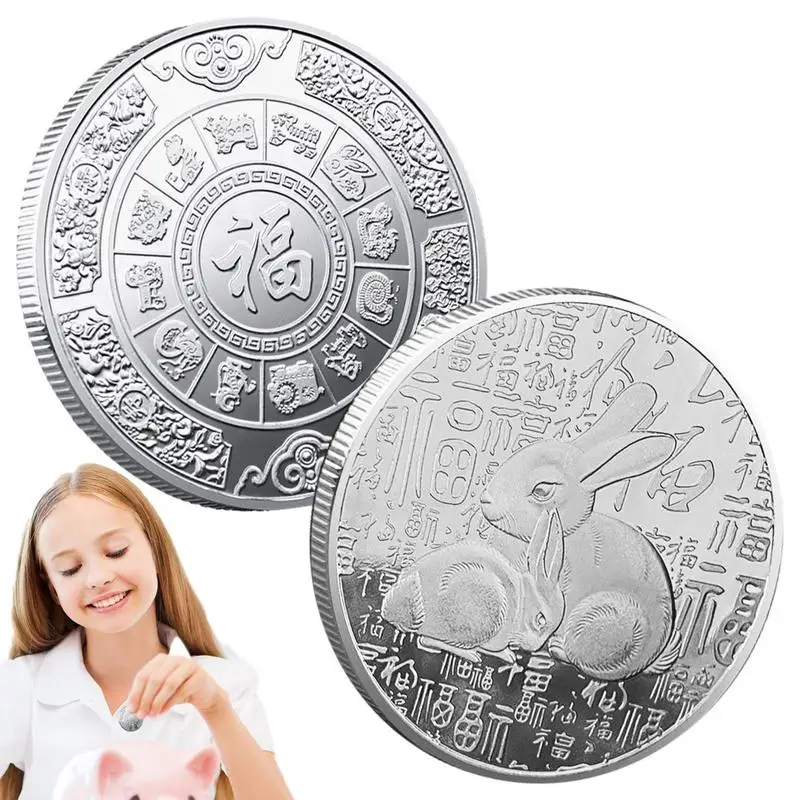 Chinese New Year Commemorative Coin Zodiac Rabbit New Year Coins Collection Classic Bunny Rabbit Printed Coins Accessories For
Chinese New Year Commemorative Coin Zodiac Rabbit New Year Coins Collection Classic Bunny Rabbit Printed Coins Accessories For