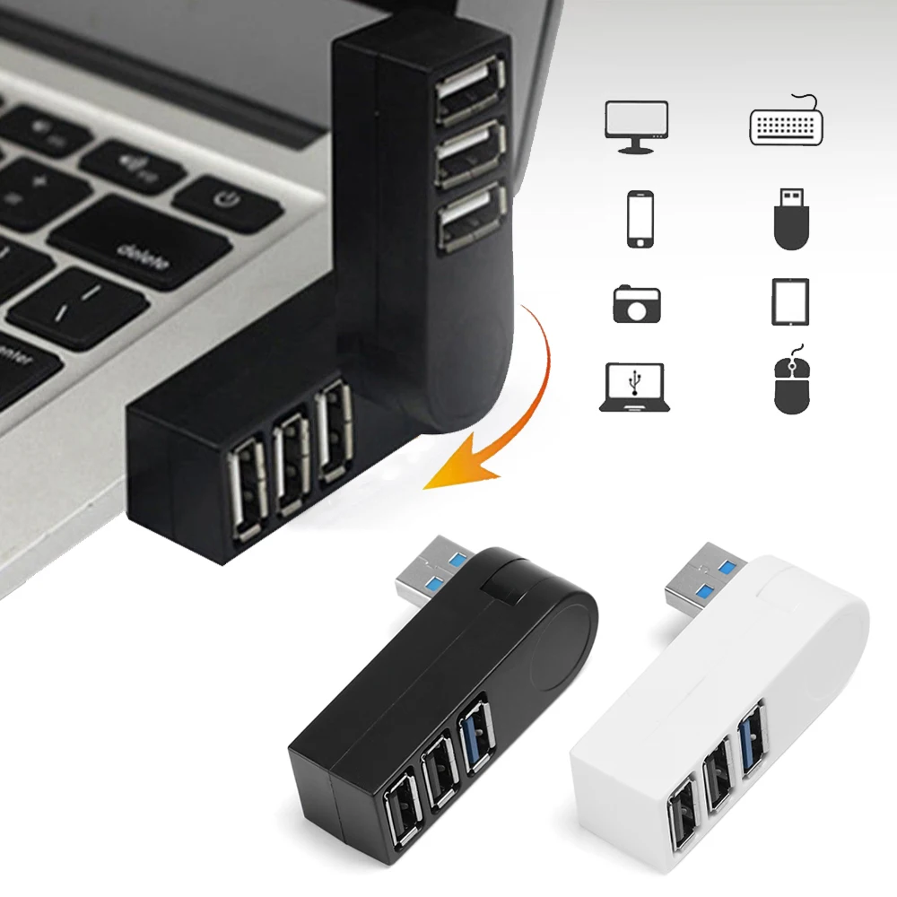 Mini Data Transfer Splitter Box Rotatable 3 Ports USB 3.0 Hub USB Expander Adapter For PC Laptop
Mini Data Transfer Splitter Box Rotatable 3 Ports USB 3.0 Hub USB Expander Adapter For PC Laptop