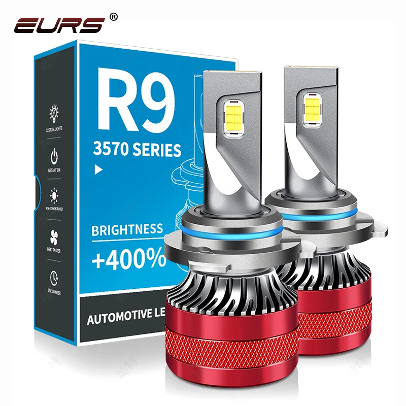 EURS 2PCS R9 High Power Super Bright H4 LED Car Headlight H1 H4 H7 H11 9005 9006 9012 Fan Car Light Bulbs Automobiles Auto Lamp
EURS 2PCS R9 High Power Super Bright H4 LED Car Headlight H1 H4 H7 H11 9005 9006 9012 Fan Car Light Bulbs Automobiles Auto Lamp