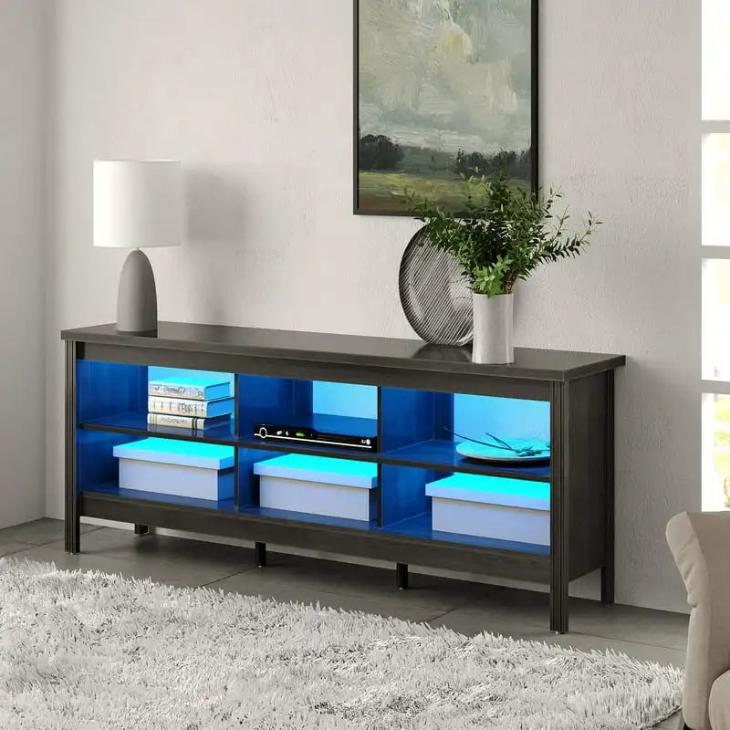Stand for 75 inch Center Black Console Table with 6 Storages for Living Room Bedroom, 70 Consolas Console
Stand for 75 inch Center Black Console Table with 6 Storages for Living Room Bedroom, 70 Consolas Console