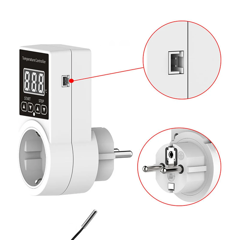Temperature Switch Thermostat Sockets Digital EU Plug Heating LCD Display Plastic Temperature Controller High Quality
Temperature Switch Thermostat Sockets Digital EU Plug Heating LCD Display Plastic Temperature Controller High Quality