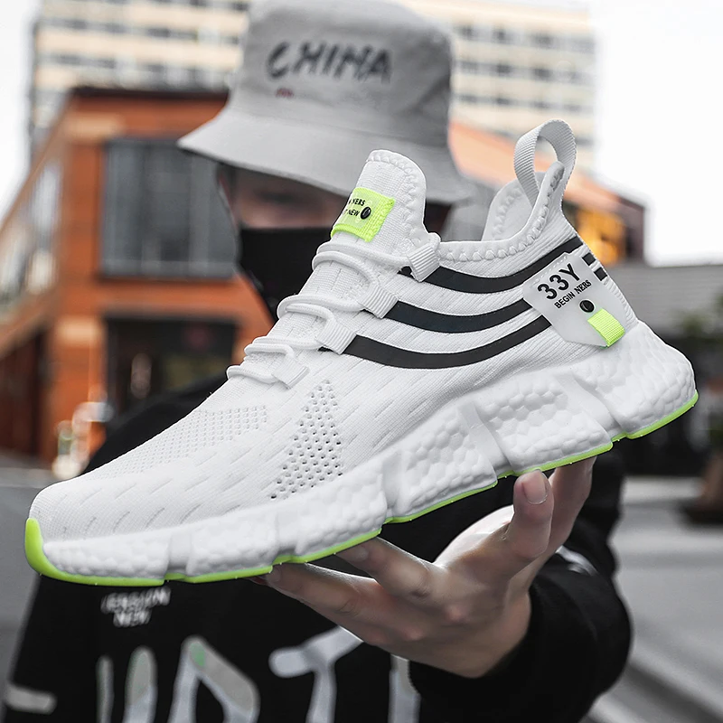Sneakers men's casual shoes light white elastic couple fashion women's sports outdoor running vulcanized jogging non-slip shoes
Sneakers men's casual shoes light white elastic couple fashion women's sports outdoor running vulcanized jogging non-slip shoes