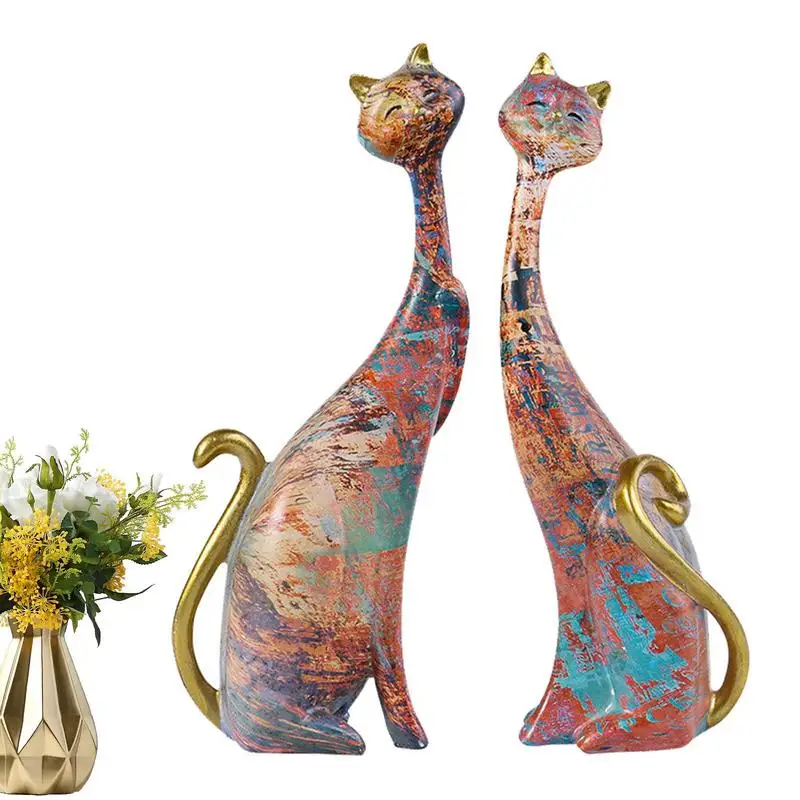 Resin Cat Couple Decor Painting Art Resin Sculpture Cat Figurines Animal Figurines Home Decoration Ornament Gifts For Cat Lovers
Resin Cat Couple Decor Painting Art Resin Sculpture Cat Figurines Animal Figurines Home Decoration Ornament Gifts For Cat Lovers