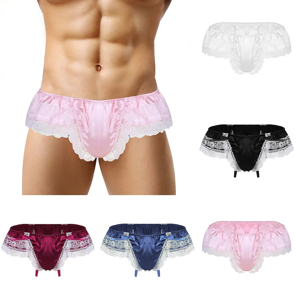 Mens Lace Skirts Thong Sissy Panties See Through G-String Sexy Underwear U-Convex Underpants Gay Cock Pouch Men T-Back Briefs
Mens Lace Skirts Thong Sissy Panties See Through G-String Sexy Underwear U-Convex Underpants Gay Cock Pouch Men T-Back Briefs