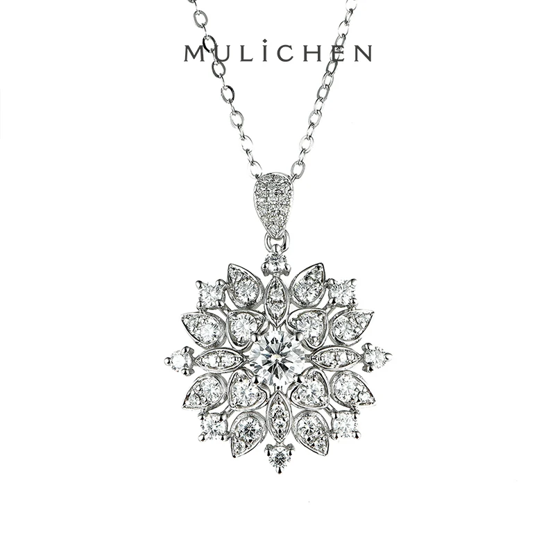 MULICHEN Excellent Cut D Color Moissanite Luxury Pendants Female Necklace Engagement Wedding Party Fine Jewelry Silver Necklace
MULICHEN Excellent Cut D Color Moissanite Luxury Pendants Female Necklace Engagement Wedding Party Fine Jewelry Silver Necklace