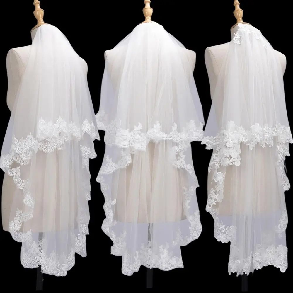 3m Long Wedding Bridal Veils Lace Appiques Edge 1 Layer Sequin Tulle Cathedral Veil With Comb Ivory Luxury Velo Novia Voile
3m Long Wedding Bridal Veils Lace Appiques Edge 1 Layer Sequin Tulle Cathedral Veil With Comb Ivory Luxury Velo Novia Voile