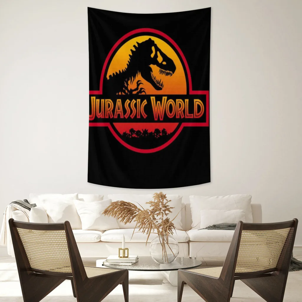 

Custom-Fashion-Dinosaur-Jurassic-Park-Large Printed Wall Tapestry Wall Hanging Bohemian Tapestries Mandala Aesthetic Home Decor