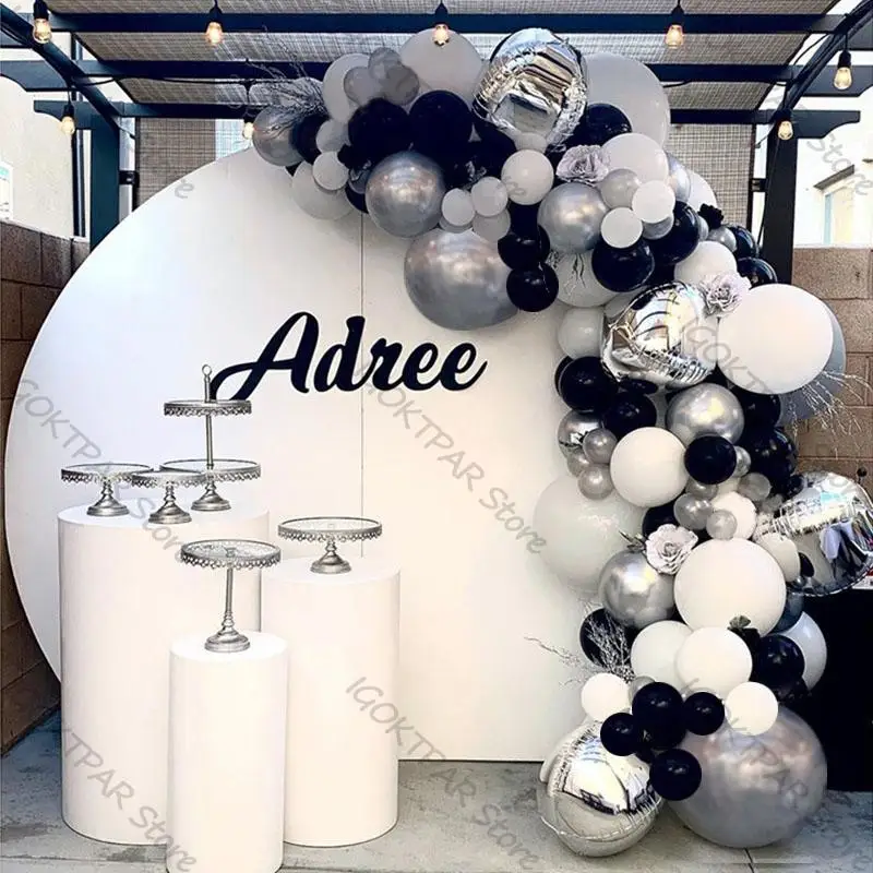 White Silver 4D Metallic Balloon Arch Garland Kit Wedding Baby Shower Decor Chrome Silver Ballon Kids Birthday Party Decoration
White Silver 4D Metallic Balloon Arch Garland Kit Wedding Baby Shower Decor Chrome Silver Ballon Kids Birthday Party Decoration