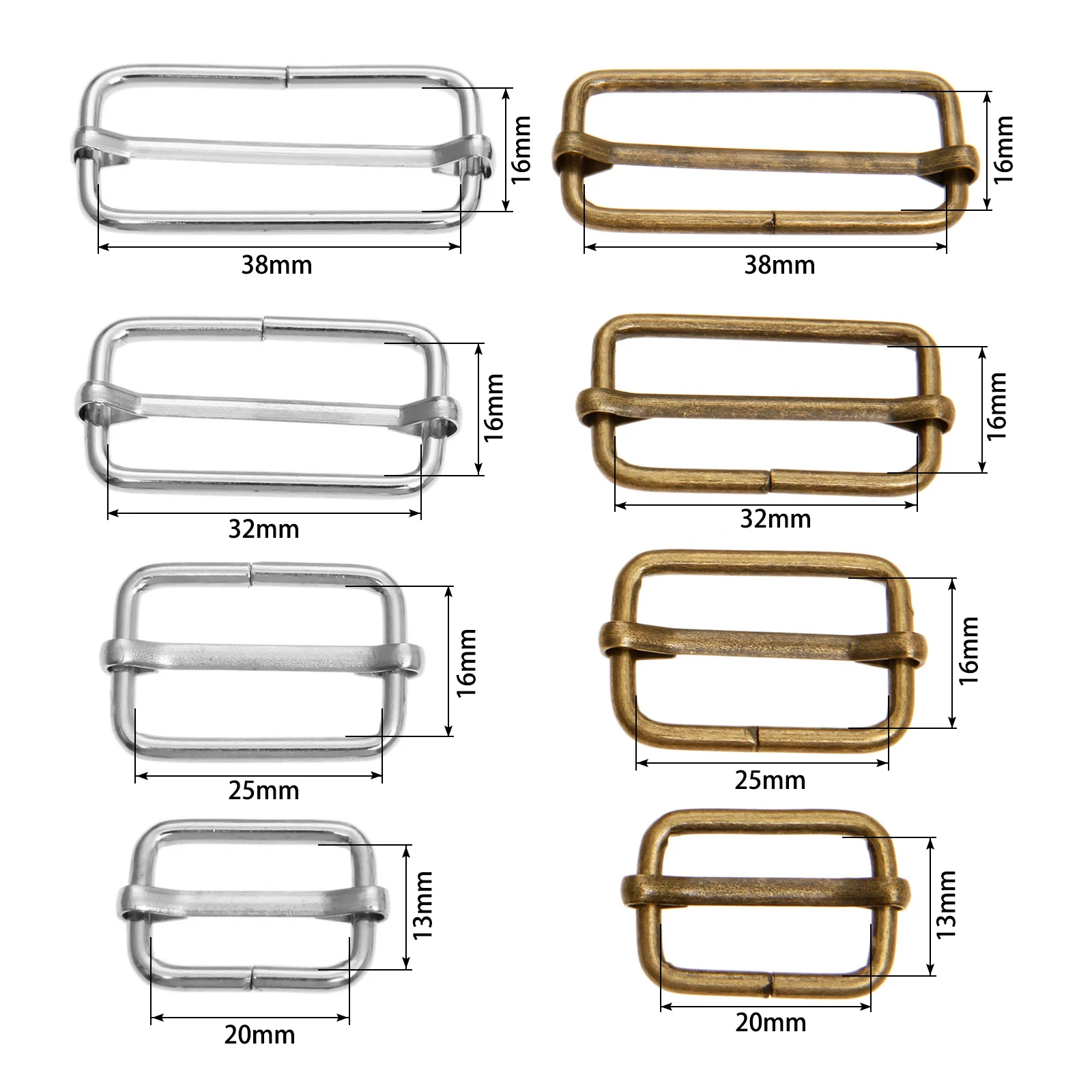 20x Adjustable Metal Silver Bronze Square Ring Buckles Garment Belt Diy Needlework for Luggage Sewing Handmade Bag Purse Buttons
20x Adjustable Metal Silver Bronze Square Ring Buckles Garment Belt Diy Needlework for Luggage Sewing Handmade Bag Purse Buttons