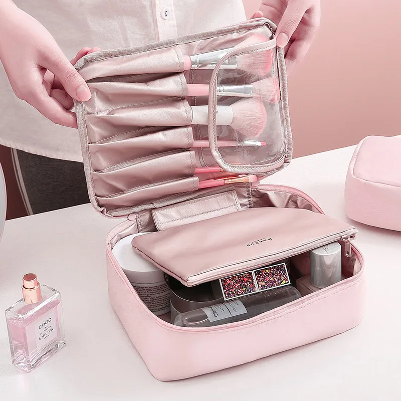 Portable Travel Makeup Storage Box Bag Waterproof and Anti-wrinkle Two-in-one Makeup Fashion Female Storage Classification Bag
Portable Travel Makeup Storage Box Bag Waterproof and Anti-wrinkle Two-in-one Makeup Fashion Female Storage Classification Bag