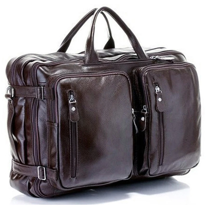 

Multi-Function Leather Men's Travel Bag Luggage travel bag Leather Duffle Bag Large Men Weekend Bag Overnight Big Duffel