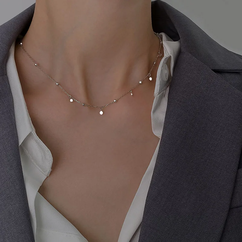 s925 Sterling Silver Choker Necklaces Geometric Irregular Round Clavicle Chain Cute Accessories Women Wedding Jewelry Gift
s925 Sterling Silver Choker Necklaces Geometric Irregular Round Clavicle Chain Cute Accessories Women Wedding Jewelry Gift