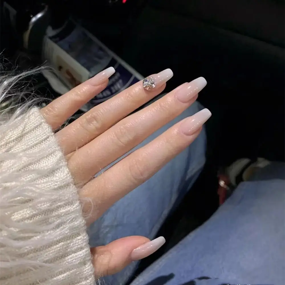 24pcs/Box Detachable Coffin False Nails Wearable French Ballerina Fake Nails Full Cover Nail Tips Press On Nails
24pcs/Box Detachable Coffin False Nails Wearable French Ballerina Fake Nails Full Cover Nail Tips Press On Nails