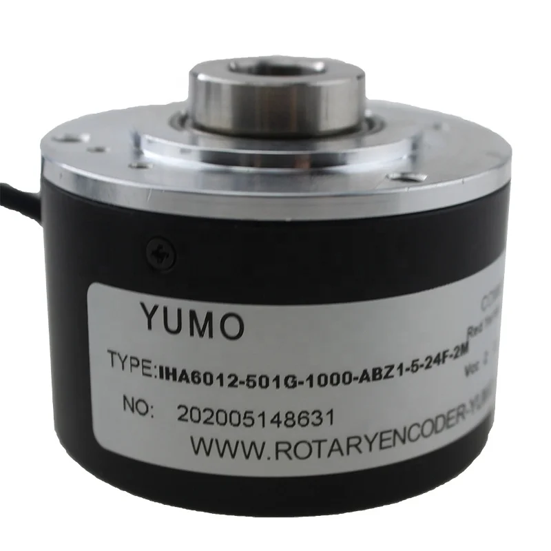 YUMO encoder IHA6012-501G-1000-ABZ1-5-24F hollow shaft rotary incremental encoder 
YUMO encoder IHA6012-501G-1000-ABZ1-5-24F hollow shaft rotary incremental encoder