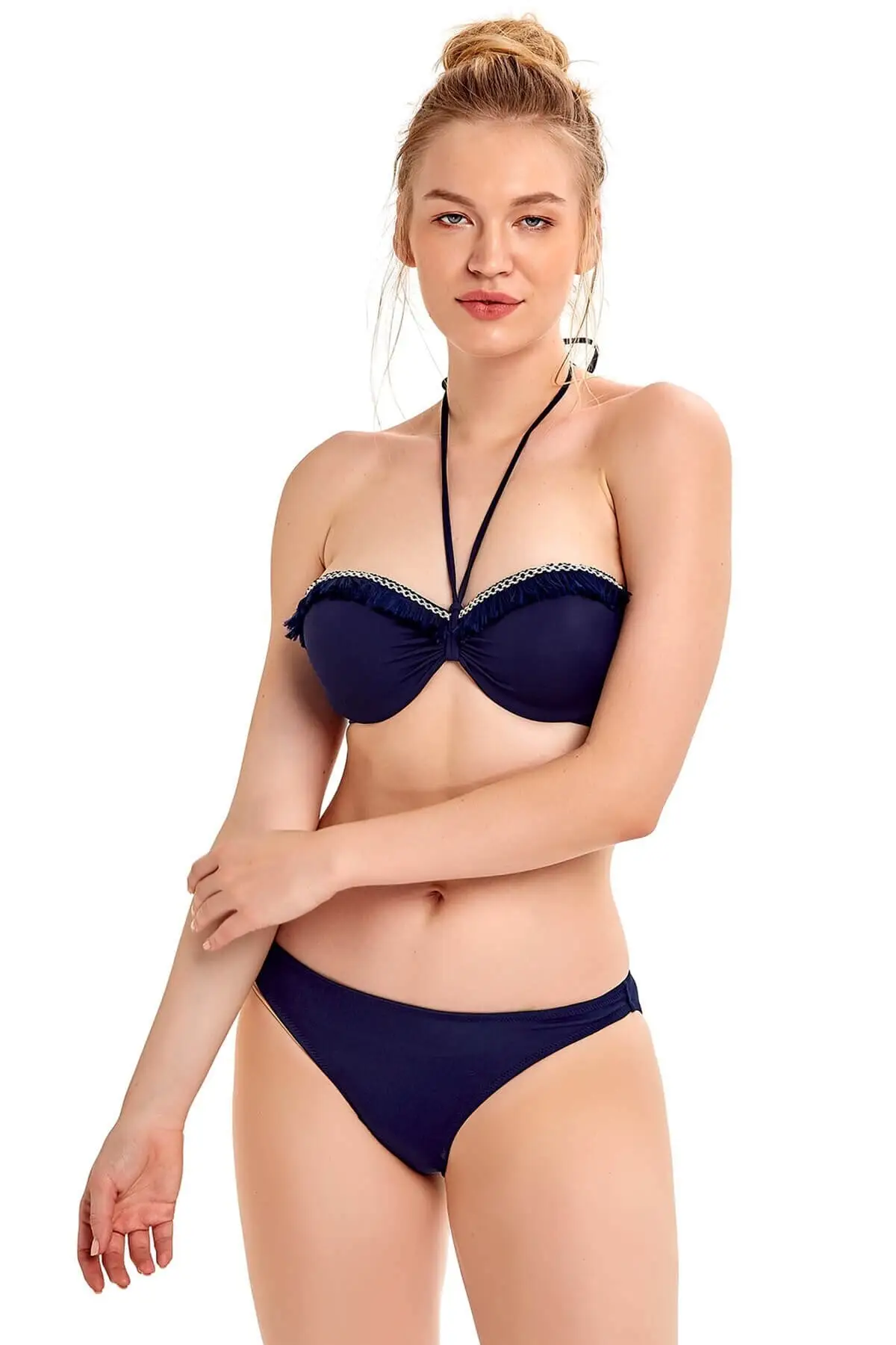 Women's Bikini Navy Blue Strapless Covered Bikini Set Swimwear Lady Swimsuit Sexy Bikini 2022 New Push Up Bikini Set Suit
Women's Bikini Navy Blue Strapless Covered Bikini Set Swimwear Lady Swimsuit Sexy Bikini 2022 New Push Up Bikini Set Suit