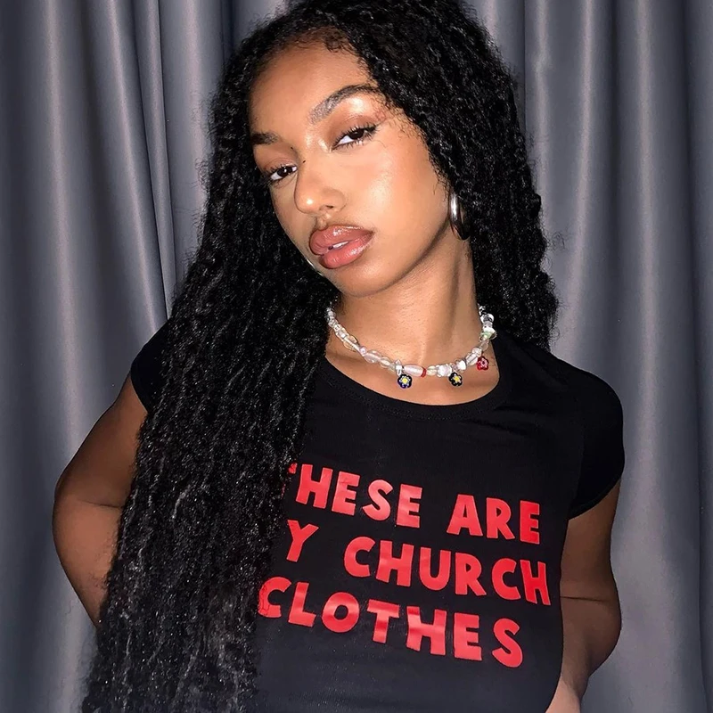 Y2K Letter Printing 2000s Crop Tops O-neck Short Sleeve T-shirts clothes shirt vintage Goth Baby Tee Summer emo girl Slim Cute
Y2K Letter Printing 2000s Crop Tops O-neck Short Sleeve T-shirts clothes shirt vintage Goth Baby Tee Summer emo girl Slim Cute