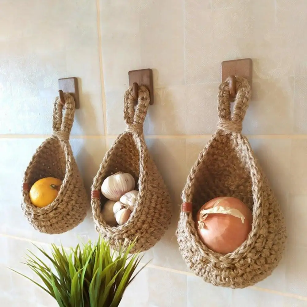 3 Pcs/Set Bird Nest Net Bags Good Solid Color Handwoven Household Supplies Net Storage Bags Hanging Fruit Baskets
3 Pcs/Set Bird Nest Net Bags Good Solid Color Handwoven Household Supplies Net Storage Bags Hanging Fruit Baskets