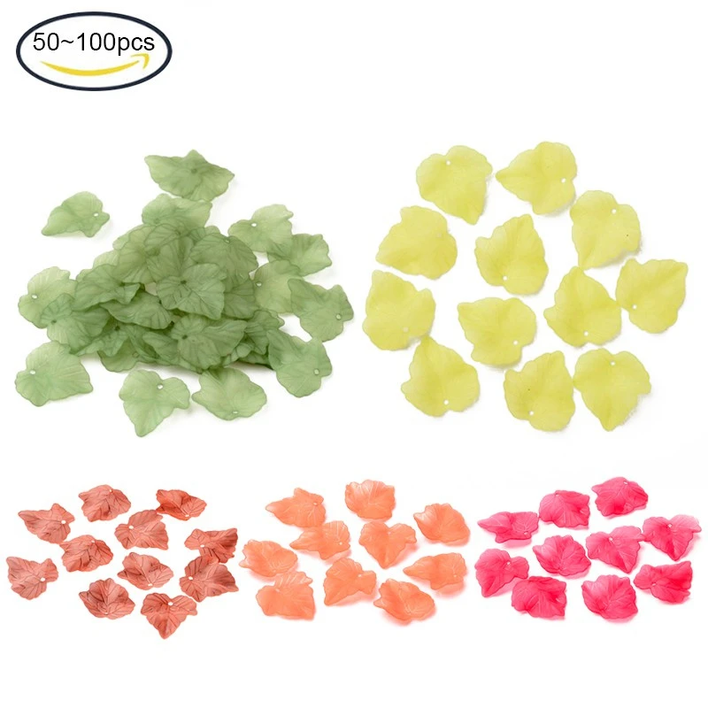 100 pcs Transparent Frosted Acrylic Pendants Maple Leaf 24x22.5x3mm Hole: 1mm for Bracelet Necklace Making
100 pcs Transparent Frosted Acrylic Pendants Maple Leaf 24x22.5x3mm Hole: 1mm for Bracelet Necklace Making