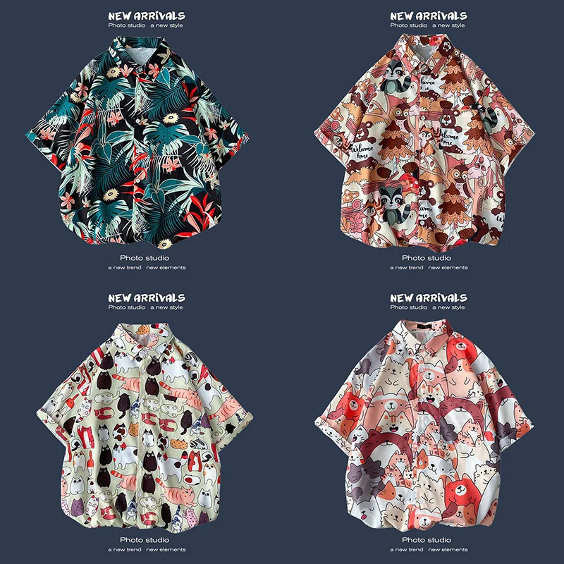 Мужская свободная рубашка с коротким рукавом, винтажная пляжная рубашка, весна-лето 2023
Мужская свободная рубашка с коротким рукавом, винтажная пляжная рубашка, весна-лето 2023