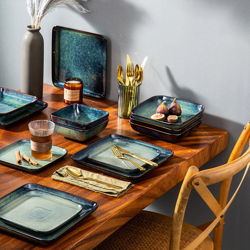 Vancasso Stern Dinner Set Green Square Cookware set Glaze Tableware Kitchen Dinnerware Ceramic Crockery Set for 4 Person HY
Vancasso Stern Dinner Set Green Square Cookware set Glaze Tableware Kitchen Dinnerware Ceramic Crockery Set for 4 Person HY