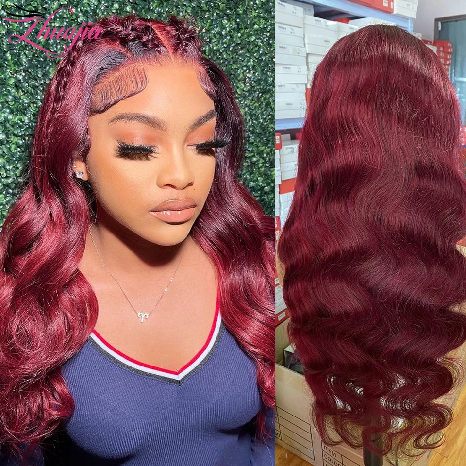 99j Burgundy Body Wave Lace Frontal Wig13x6 Transparent Lace Wigs For Women Human Hair Pre Plucked 30In Brazilian Lace Front Wig
99j Burgundy Body Wave Lace Frontal Wig13x6 Transparent Lace Wigs For Women Human Hair Pre Plucked 30In Brazilian Lace Front Wig