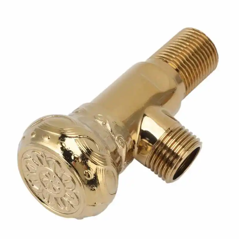 Медный угловой клапан, прочный стопорный клапан для кухни, полностью медное золото, для холодной и горячей воды 
Медный угловой клапан, прочный стопорный клапан для кухни, полностью медное золото, для холодной и горячей воды