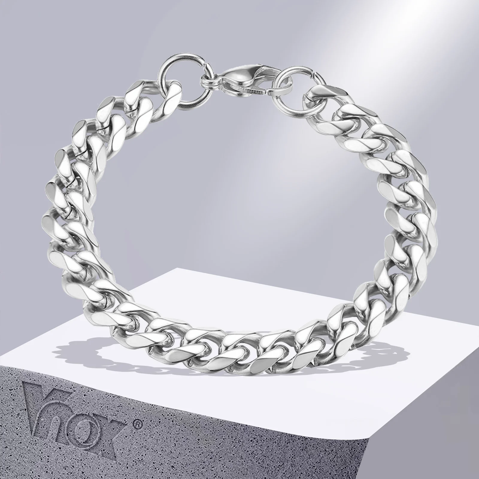 Vnox Solid Stainless Steel Bracelets for Men Women Black Gold Color Metal Punk Casual Curb Cuban Link Chain Bracelets
Vnox Solid Stainless Steel Bracelets for Men Women Black Gold Color Metal Punk Casual Curb Cuban Link Chain Bracelets