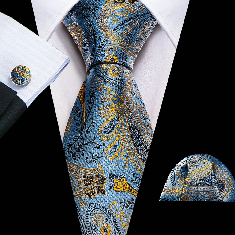 Novelty Blue Paisley Men Tie Classic Handkerchief Cufflinks Sets Silk Woven Jacquard Wedding Business Party Barry.Wang DS-6395
Novelty Blue Paisley Men Tie Classic Handkerchief Cufflinks Sets Silk Woven Jacquard Wedding Business Party Barry.Wang DS-6395