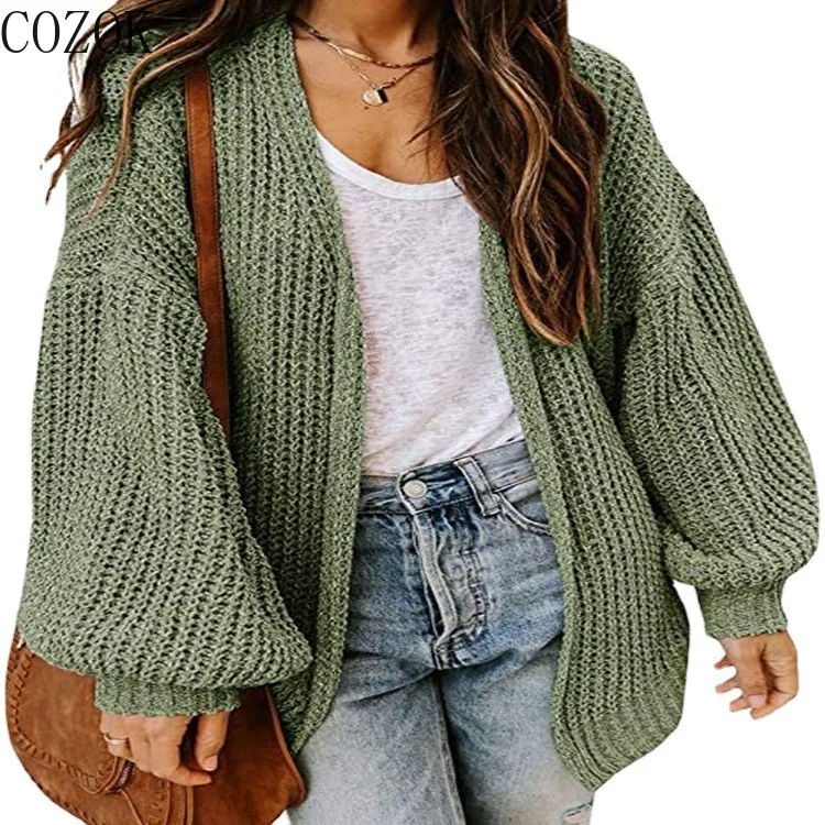 2022 New Women's Clothing Knitwear Loose European and American plus Size Solid Color Cardigan Lantern Sleeve Sweater Women
2022 New Women's Clothing Knitwear Loose European and American plus Size Solid Color Cardigan Lantern Sleeve Sweater Women