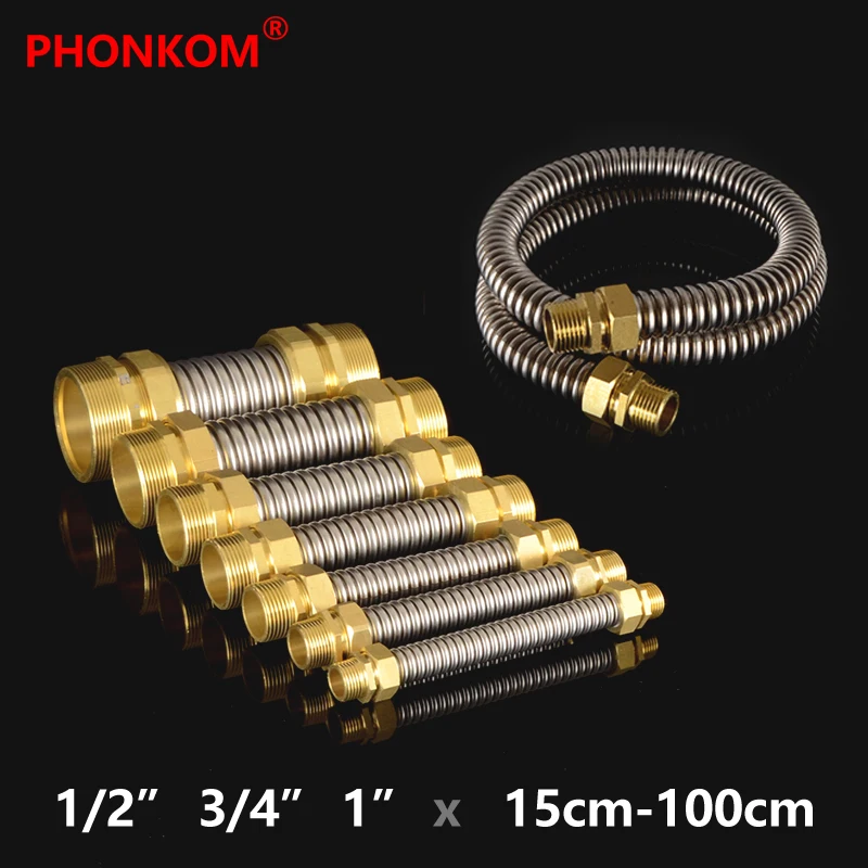 PHONKOM гофрированная труба 304, сильфоны из нержавеющей стали, латунь, DN15, 1/2, 3/4 дюйма, 1 дюйм, BSP, медь для кондиционера, водяной впускной шланг, вентилятор
PHONKOM гофрированная труба 304, сильфоны из нержавеющей стали, латунь, DN15, 1/2, 3/4 дюйма, 1 дюйм, BSP, медь для кондиционера, водяной впускной шланг, вентилятор