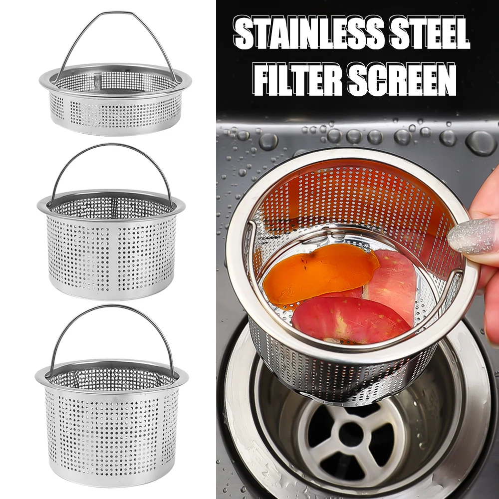 Stainless Steel Strainer Kitchen Sink Filter Screen Bathroom Water Basin Sink Anti-clog Filter Basket Kitchen Sink Accessories
Stainless Steel Strainer Kitchen Sink Filter Screen Bathroom Water Basin Sink Anti-clog Filter Basket Kitchen Sink Accessories