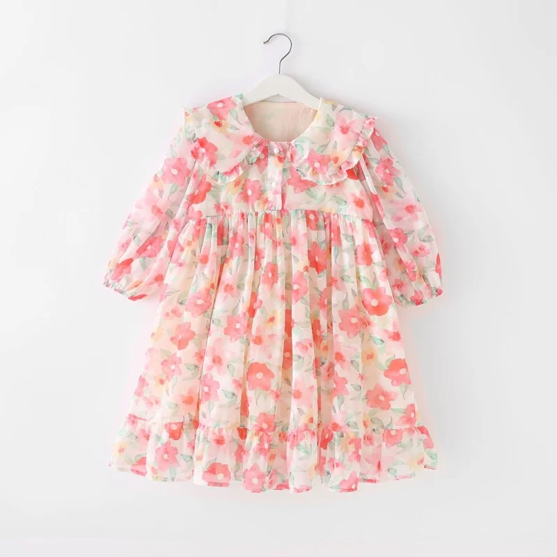 Ruffled Pink Flower Girl Dresses 2022 Summer New Children's Doll Collar Princess Dress Girls Party Floral Chiffon Dress 2-8T
Ruffled Pink Flower Girl Dresses 2022 Summer New Children's Doll Collar Princess Dress Girls Party Floral Chiffon Dress 2-8T
