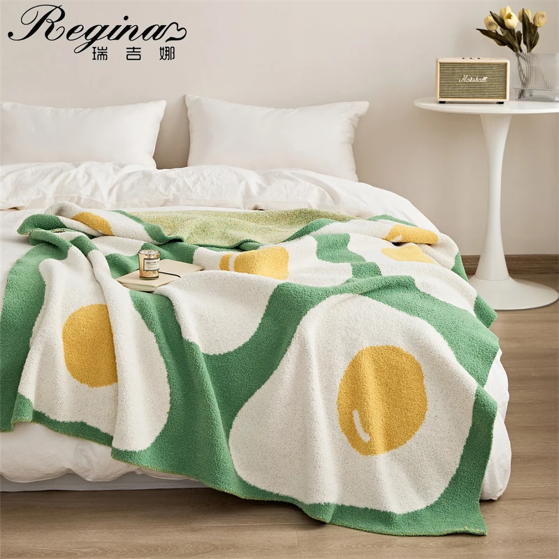REGINA Kawaii Fried Egg Knitted Throw Blanket Super Soft Cozy Funny Microfiber Cute Decorative Blanket For Sofa Bed Couch Chair
REGINA Kawaii Fried Egg Knitted Throw Blanket Super Soft Cozy Funny Microfiber Cute Decorative Blanket For Sofa Bed Couch Chair