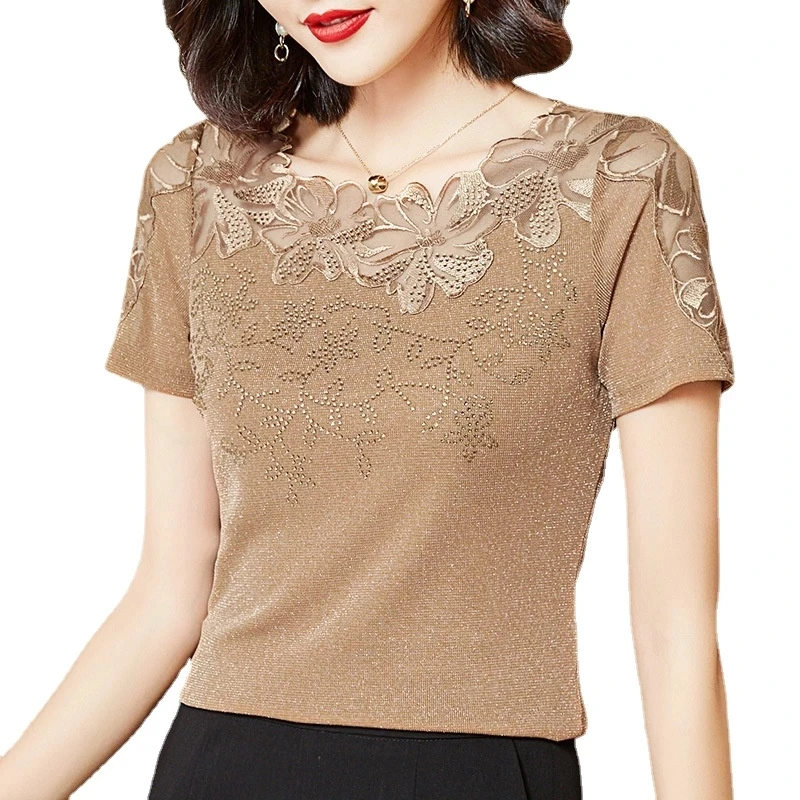 2022 new high quality women's casual T-shirt 19058 
2022 new high quality women's casual T-shirt 19058