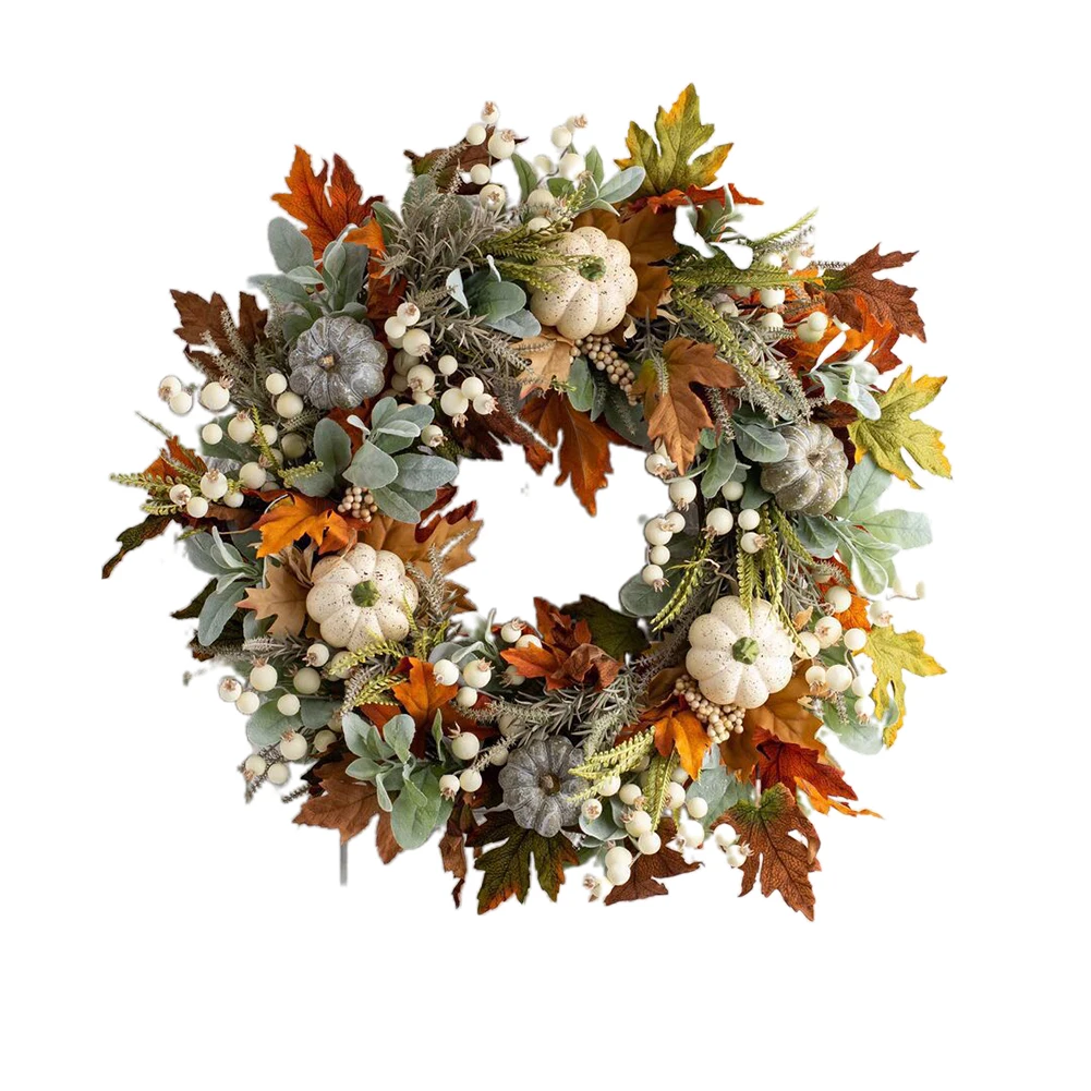 45cm Fall Maple Wreath Pumpkin Wreath Front Door Hanging Christmas Thanksgiving Thanksgiving Harvest Halloween Garland Decor
45cm Fall Maple Wreath Pumpkin Wreath Front Door Hanging Christmas Thanksgiving Thanksgiving Harvest Halloween Garland Decor