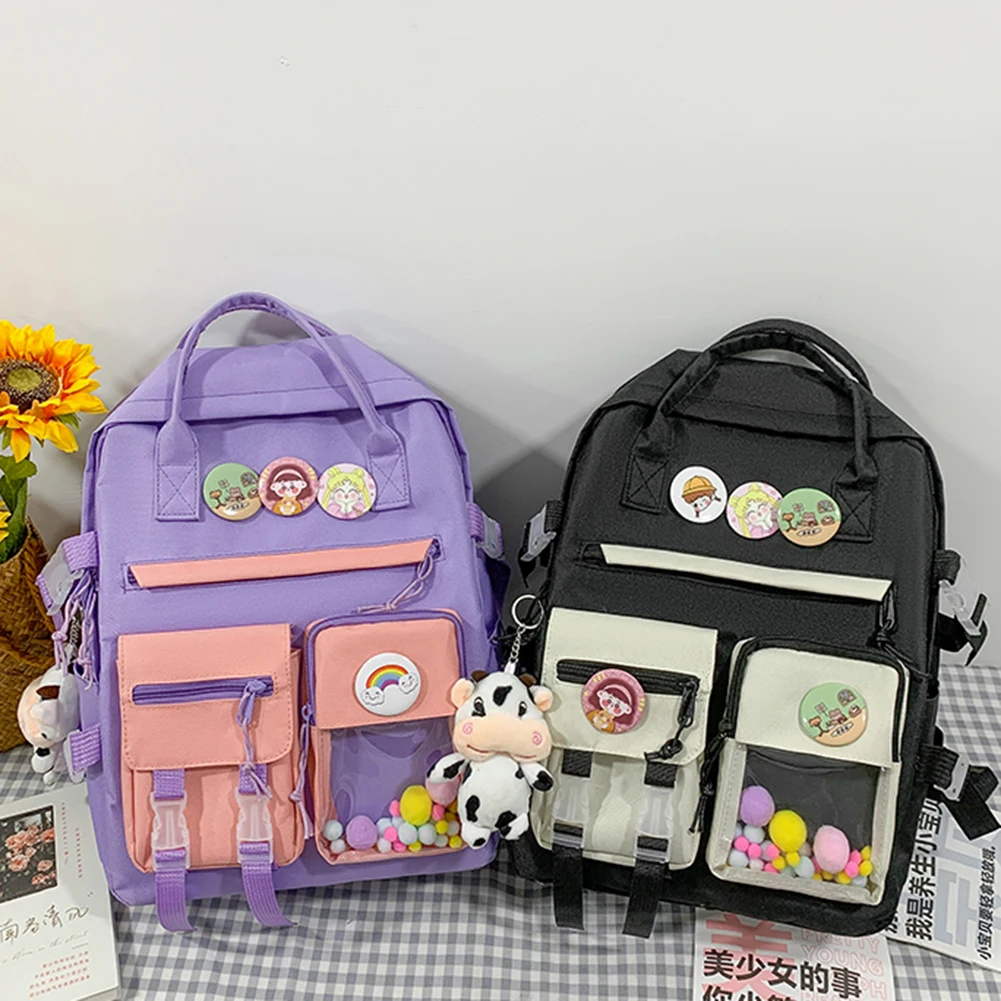 Purple Nylon Backpack for Women Large Capacity Backapck 2021 New Student Travel Rucksack Girl Multifunctional School Bag
Purple Nylon Backpack for Women Large Capacity Backapck 2021 New Student Travel Rucksack Girl Multifunctional School Bag