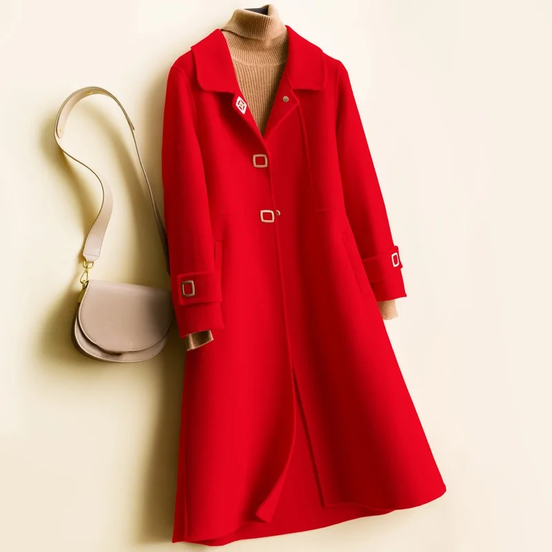 Coats 100% Genuine Wool 2023 Female Autumn Double-faced Woolen Coat Korean Clothing Women Clothes Casaco Feminino Inverno Gmm235
Coats 100% Genuine Wool 2023 Female Autumn Double-faced Woolen Coat Korean Clothing Women Clothes Casaco Feminino Inverno Gmm235