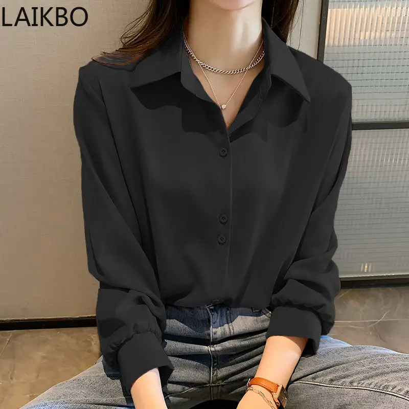 Summer clothes for women blouses button up shirt long sleeve top chiffon shirt black shirt collared baggy shirts women Casual
Summer clothes for women blouses button up shirt long sleeve top chiffon shirt black shirt collared baggy shirts women Casual