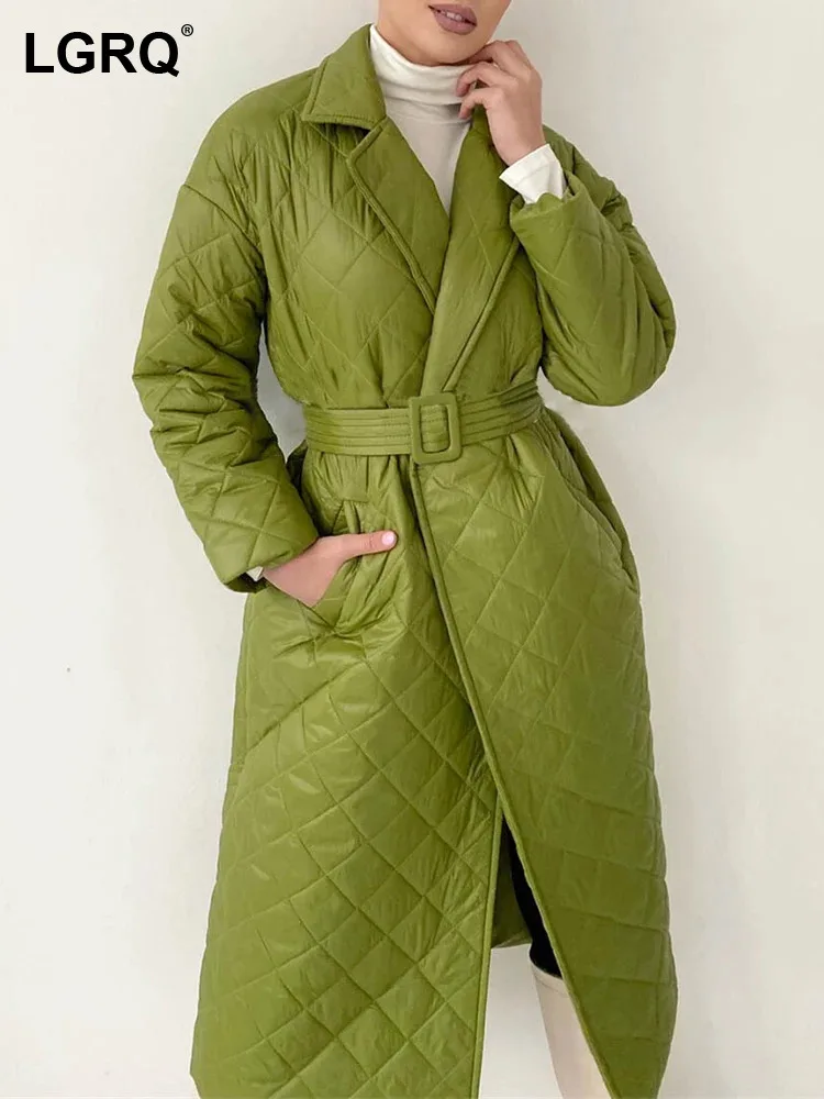 LGRQ Trendy Solid Color Belt Casual Parkas Women Plaid Loose Winter New Long Trench Thermal Coat Female Elegant Clothes 19F3537
LGRQ Trendy Solid Color Belt Casual Parkas Women Plaid Loose Winter New Long Trench Thermal Coat Female Elegant Clothes 19F3537