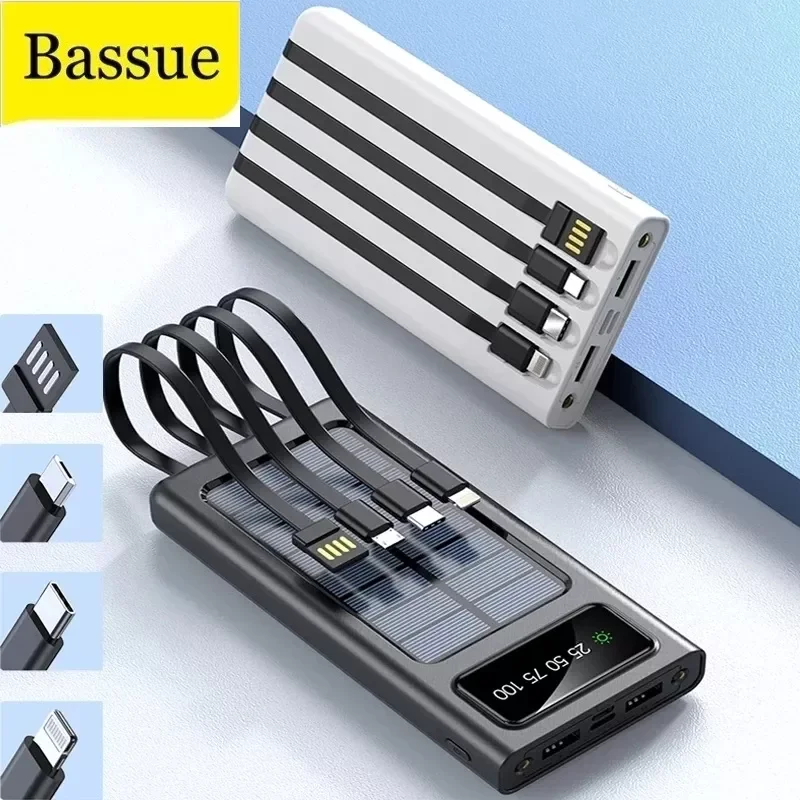 NEW Top Solar Power Bank Built Cables 50000mAh Solar Charger 2 USB Ports External Charger Powerbank For Xiaomi iphone with LED L
NEW Top Solar Power Bank Built Cables 50000mAh Solar Charger 2 USB Ports External Charger Powerbank For Xiaomi iphone with LED L