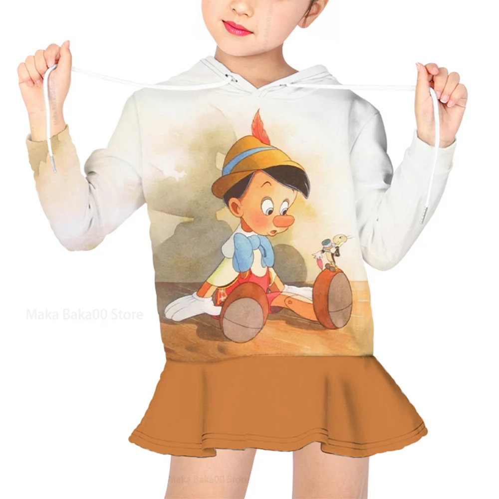 Disney puppet Pinocchio children's clothing casual printing autumn and winter new long-sleeved hoodie cute girls sweater dress
Disney puppet Pinocchio children's clothing casual printing autumn and winter new long-sleeved hoodie cute girls sweater dress