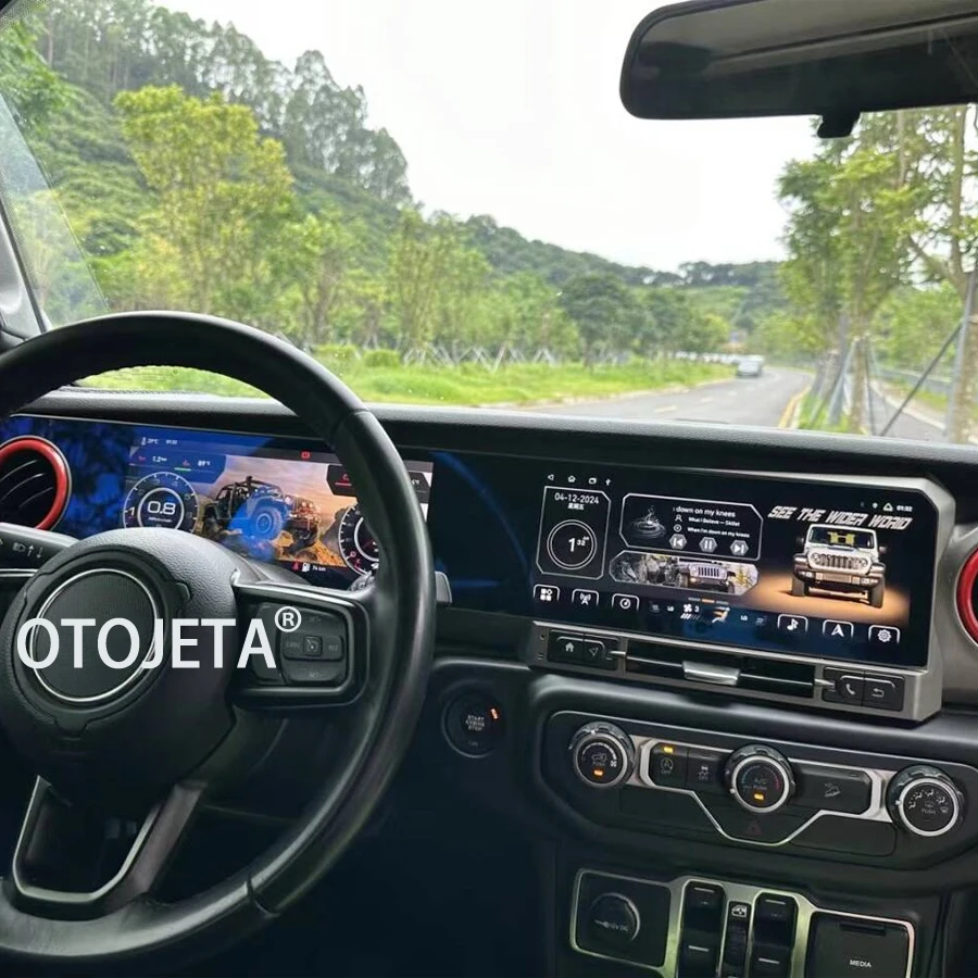 Автомобильный мультимедийный плеер экран 24 6 дюйма Android для Jeep Wrangler 2018-2022 Carplay